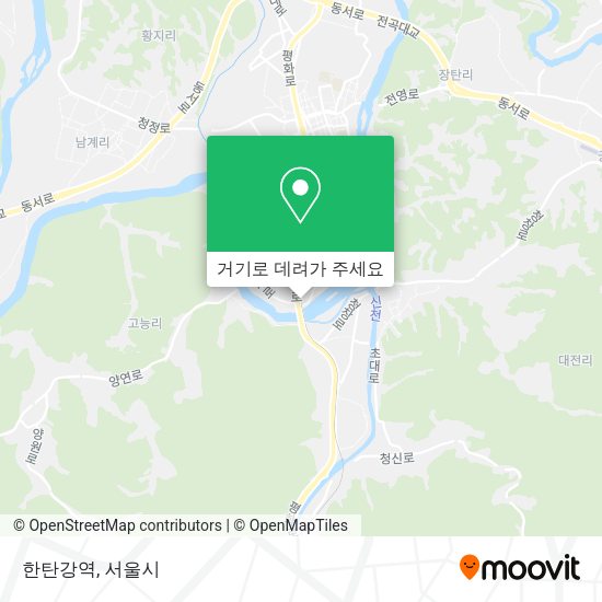 한탄강역 지도