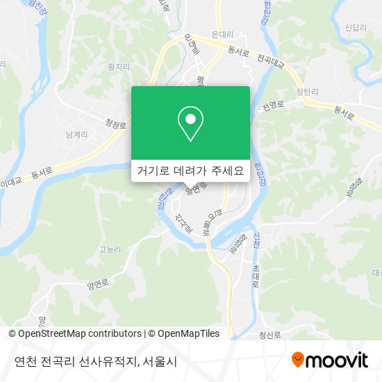 연천 전곡리 선사유적지 지도