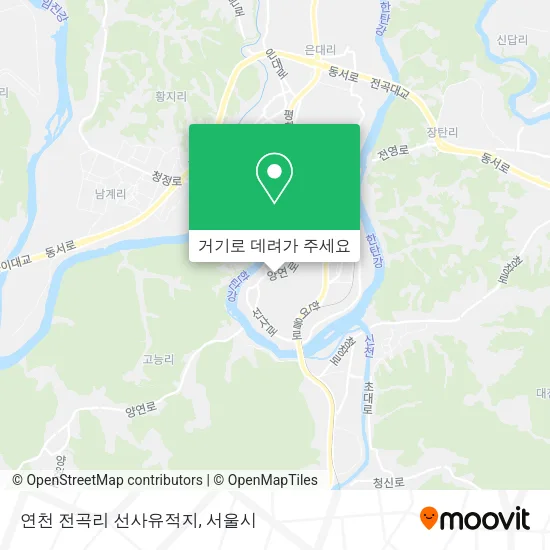 연천 전곡리 선사유적지 지도
