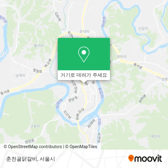 춘천골닭갈비 지도