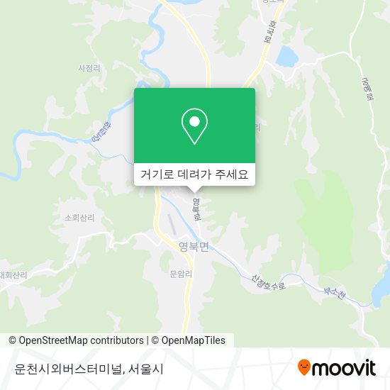 운천시외버스터미널 지도