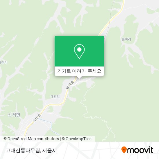 고대산통나무집 지도