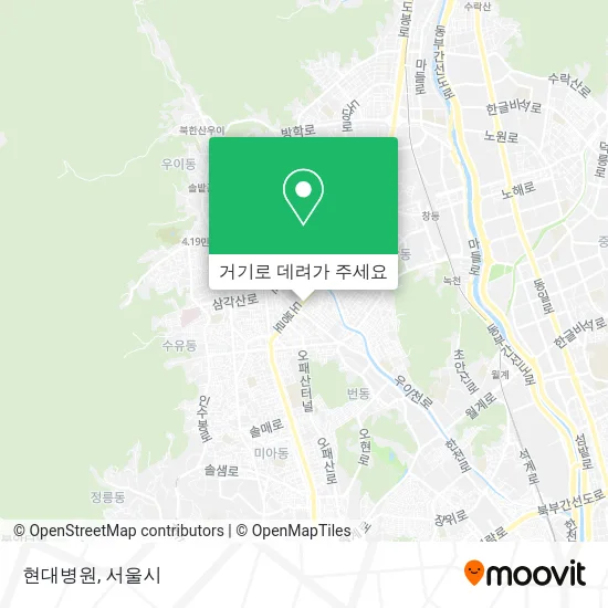 현대병원 지도