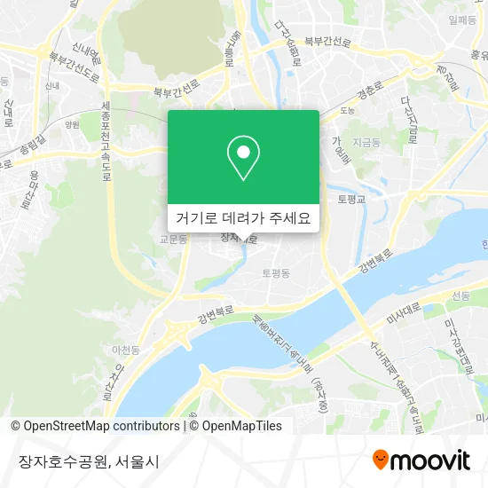 장자호수공원 지도