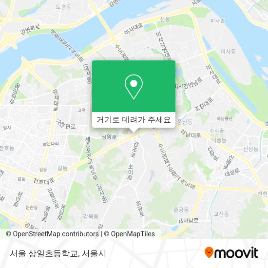 서울 상일초등학교 지도