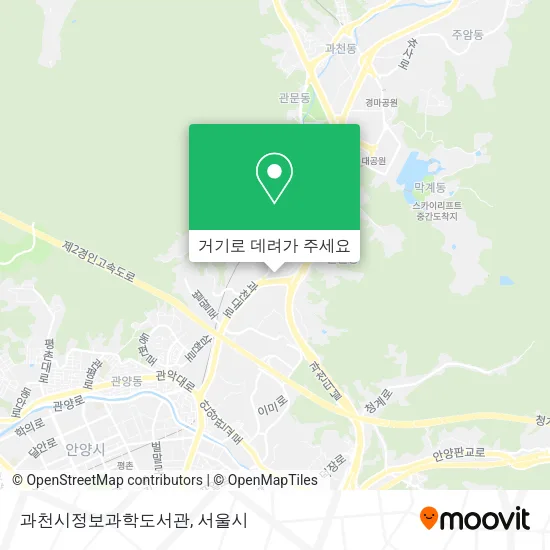 과천시정보과학도서관 지도