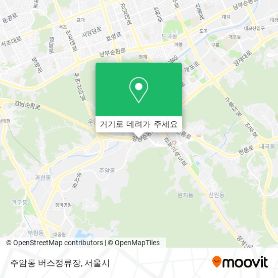 주암동 버스정류장 지도