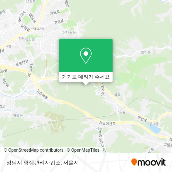 성남시 영생관리사업소 지도