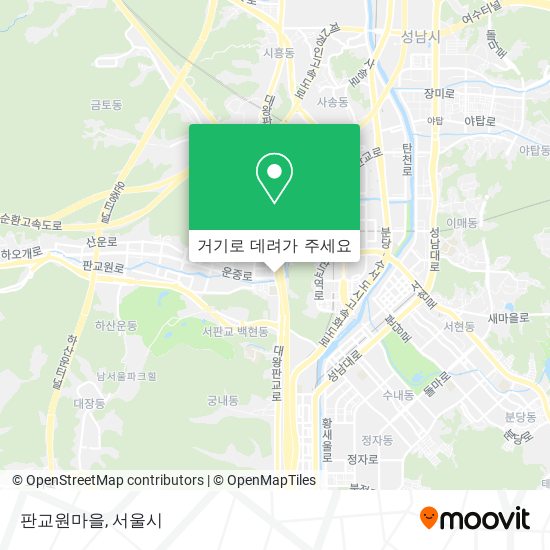 판교원마을 지도