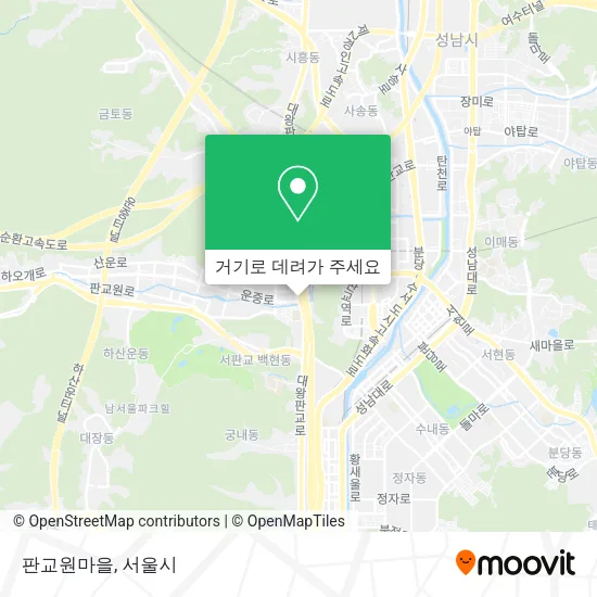 판교원마을 지도