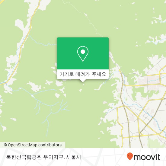 북한산국립공원 우이지구 지도