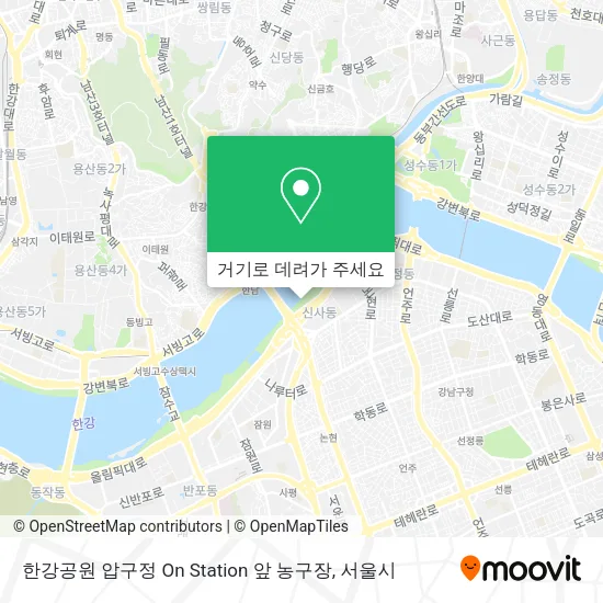 한강공원 압구정 On Station 앞 농구장 지도