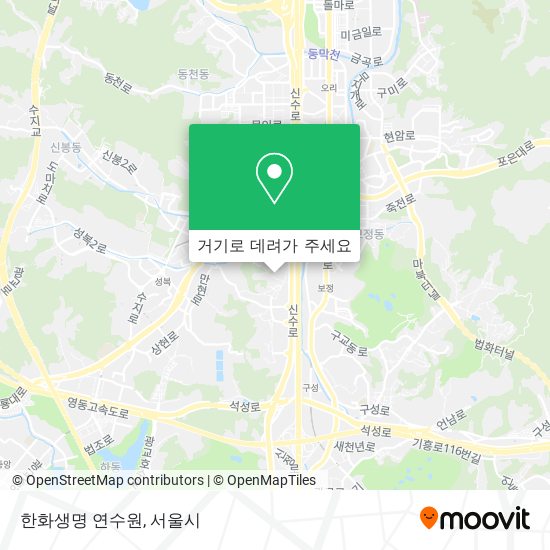 한화생명 연수원 지도