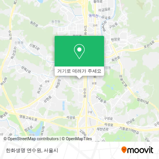 한화생명 연수원 지도