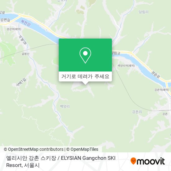 엘리시안 강촌 스키장 / ELYSIAN Gangchon SKI Resort 지도