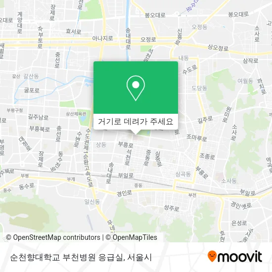 순천향대학교 부천병원 응급실 지도