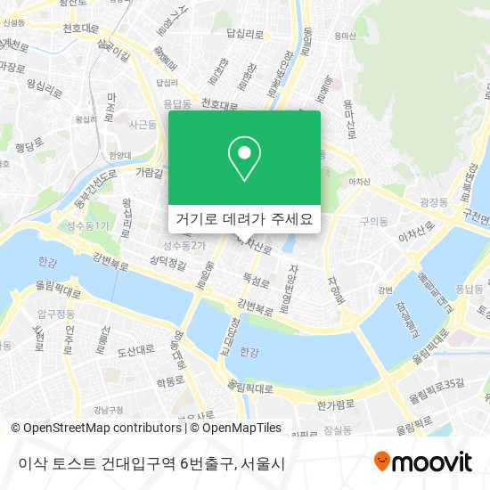 이삭 토스트 건대입구역 6번출구 지도