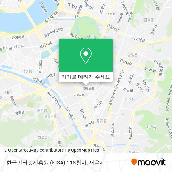 한국인터넷진흥원 (KISA) 118청사 지도