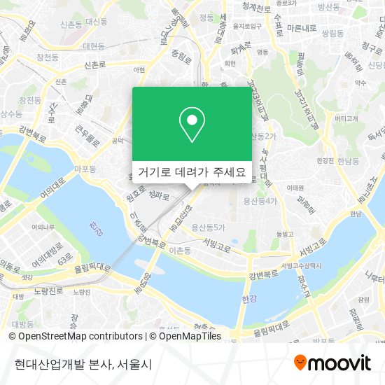 현대산업개발 본사 지도