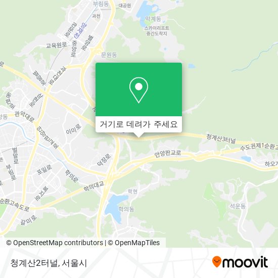 청계산2터널 지도