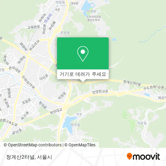 청계산2터널 지도