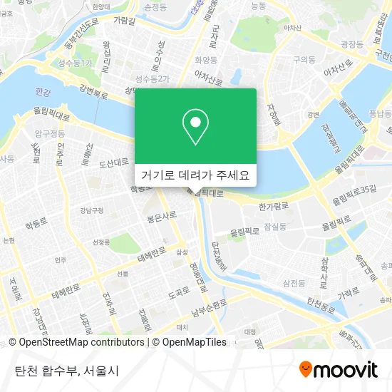 탄천 합수부 지도