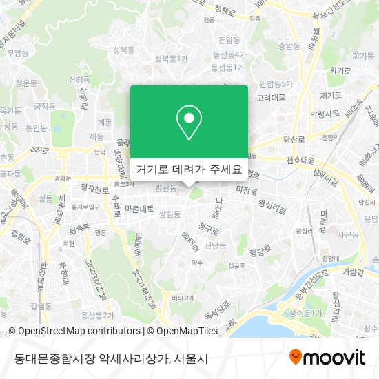 동대문종합시장 악세사리상가 지도