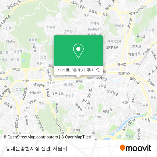 동대문종합시장 신관 지도