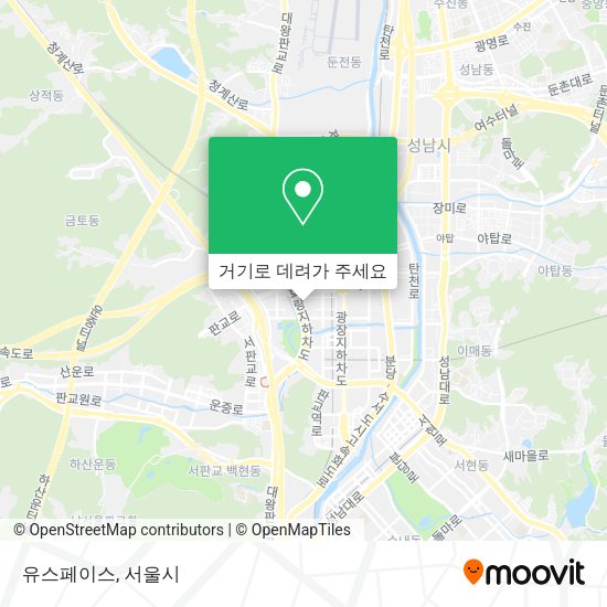 유스페이스 지도