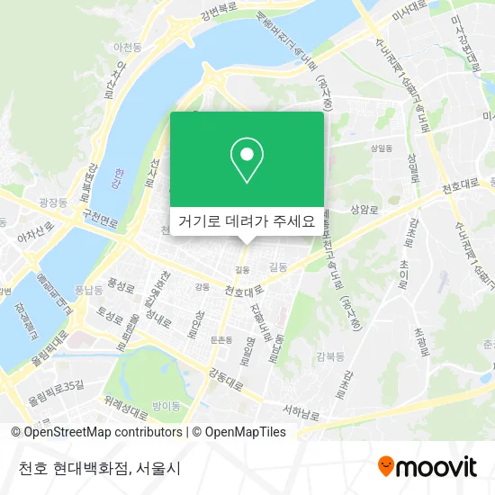 천호 현대백화점 지도