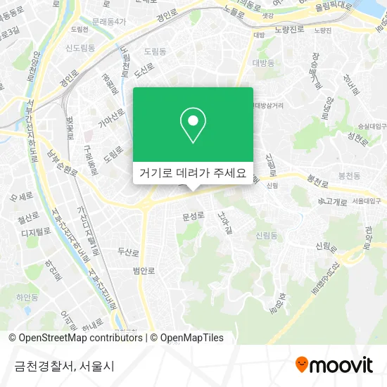 금천경찰서 지도