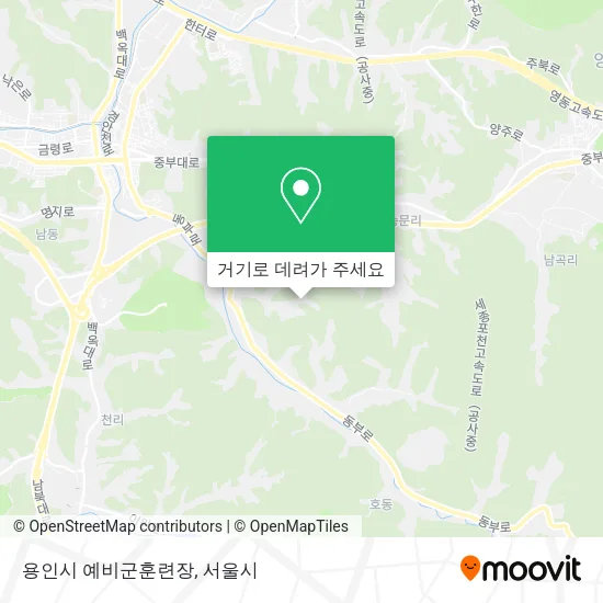 용인시 예비군훈련장 지도