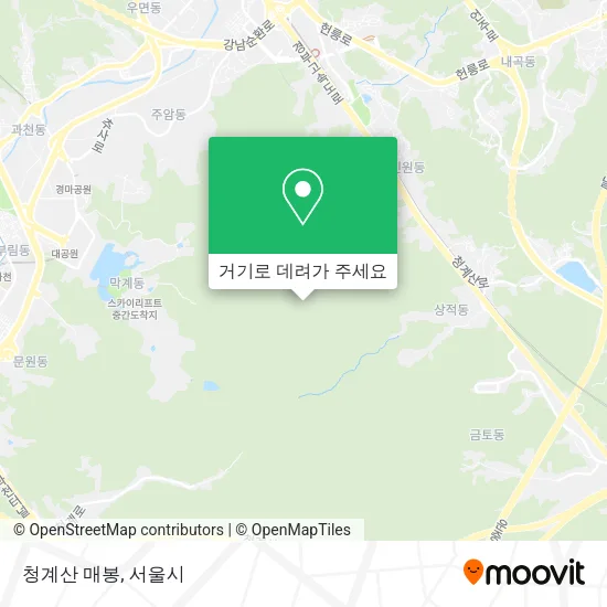 청계산 매봉 지도