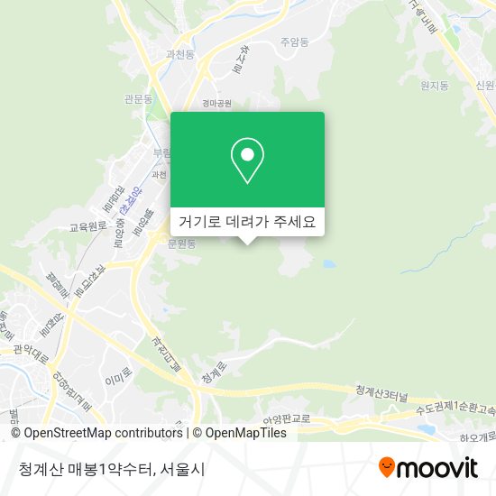 청계산 매봉1약수터 지도