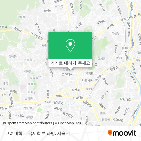 고려대학교 국제학부 과방 지도