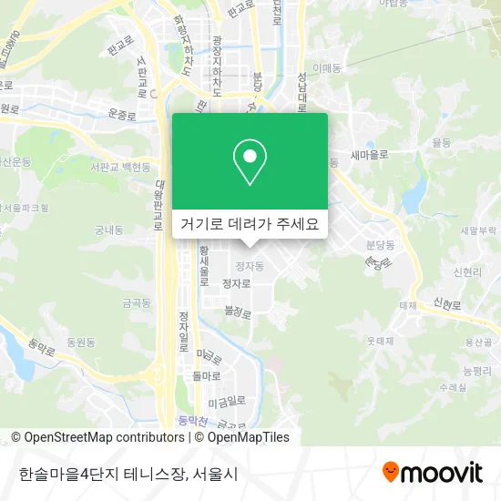 한솔마을4단지 테니스장 지도
