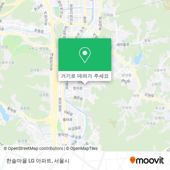 한솔마을 LG 아파트 지도