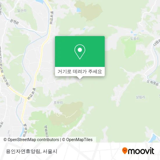 용인자연휴양림 지도
