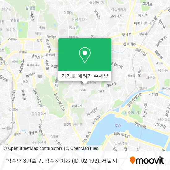 약수역 3번출구, 약수하이츠 (ID: 02-192) 지도