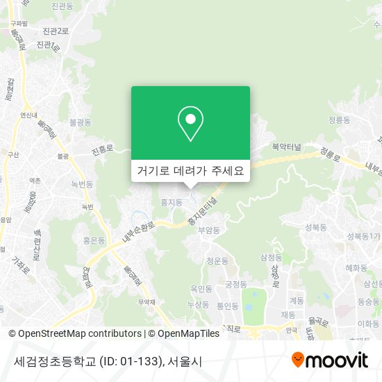 세검정초등학교 (ID: 01-133) 지도