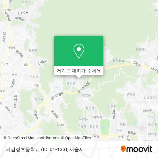 세검정초등학교 (ID: 01-133) 지도