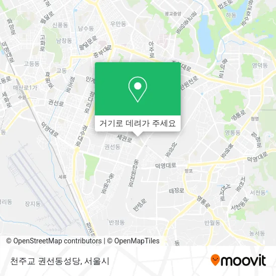 천주교 권선동성당 지도