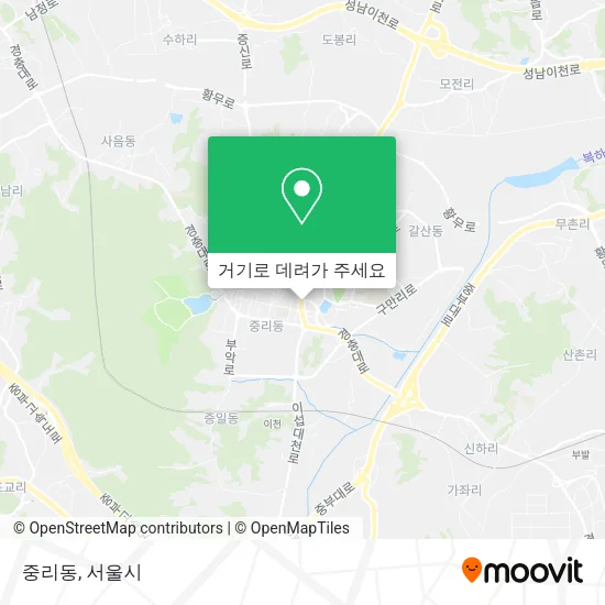 중리동 지도