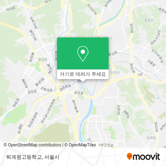 퇴계원고등학교 지도