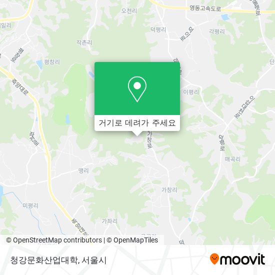 청강문화산업대학 지도