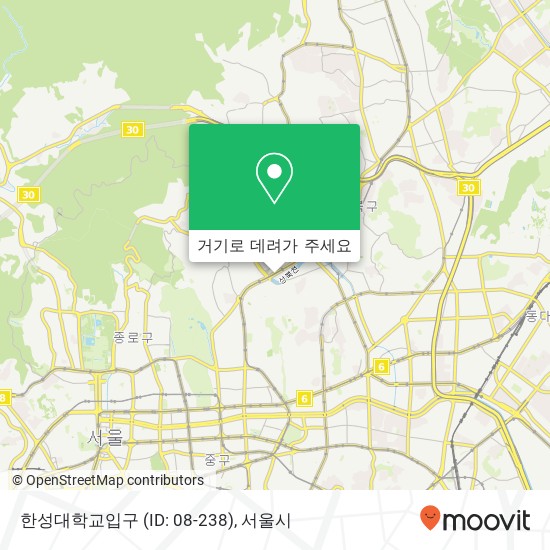 한성대학교입구 (ID: 08-238) 지도