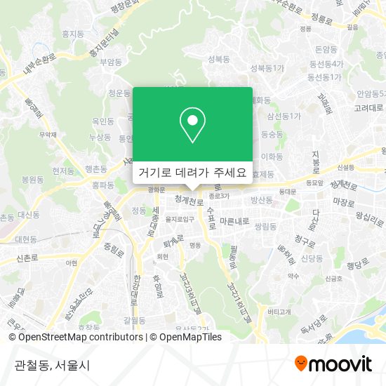 관철동 지도