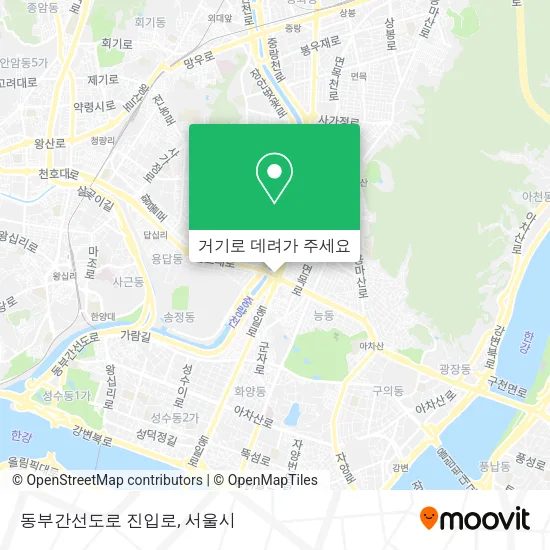 동부간선도로 진입로 지도