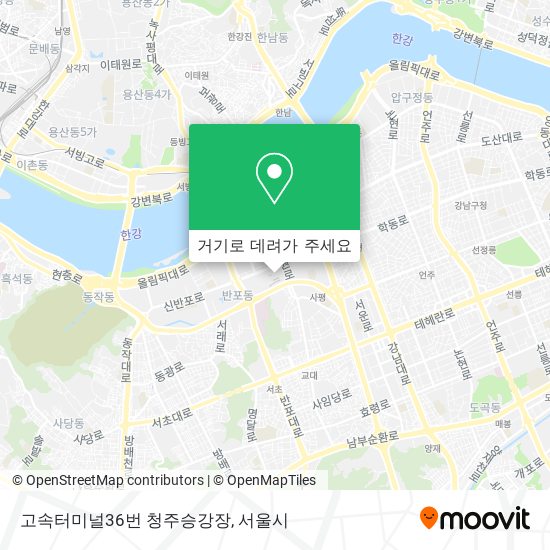 고속터미널36번 청주승강장 지도