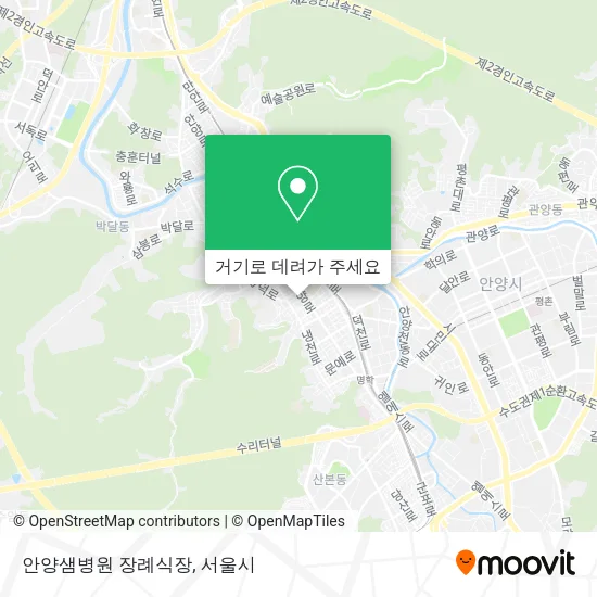 안양샘병원 장례식장 지도